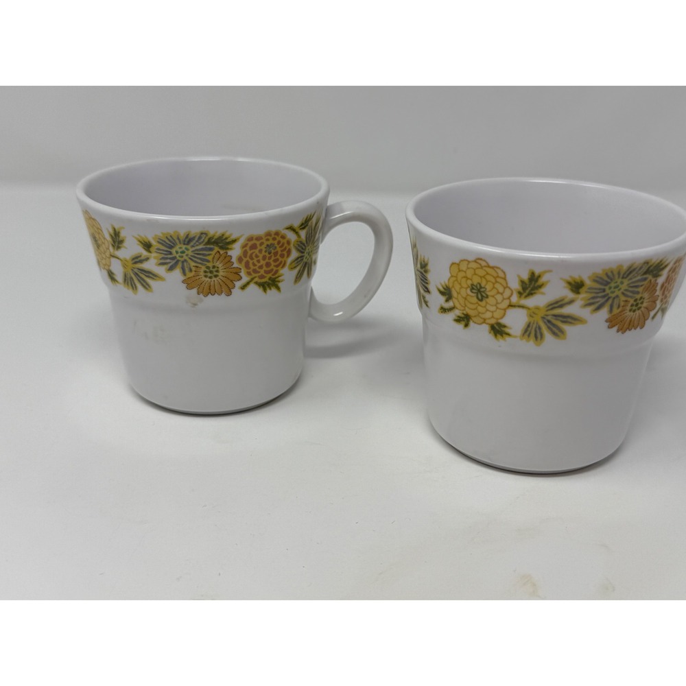 Noritake Progression Sunny‎ Side Mugs Set of 2 Coffee Cups AND saucers **read**